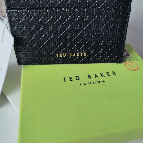 Black leather Ted Baker Card Coin Purse new - Picture 2 of 12